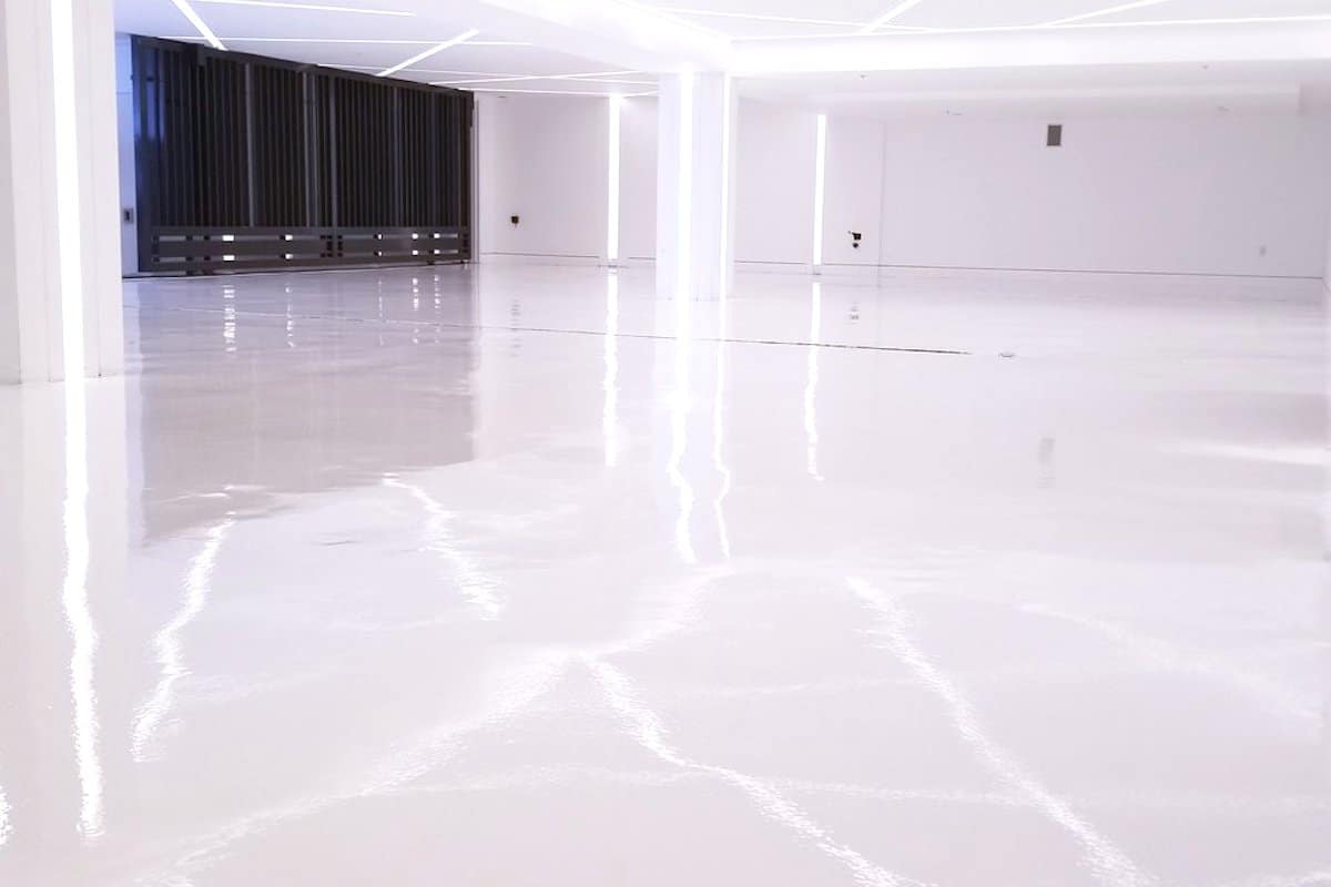 We Installed a Satin White - New Era Epoxy Flooring LLC