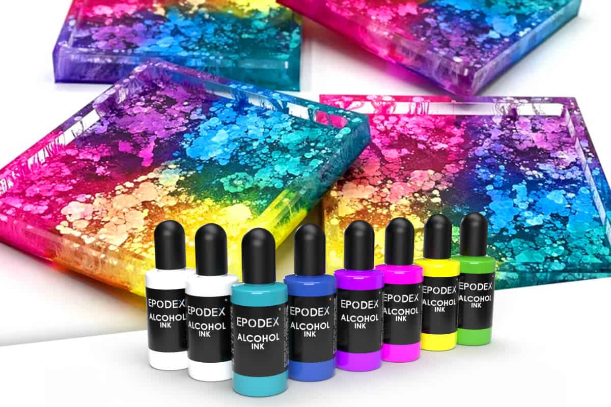 Alcohol Ink Petri Dish  8 Colors - EPODEX - USA
