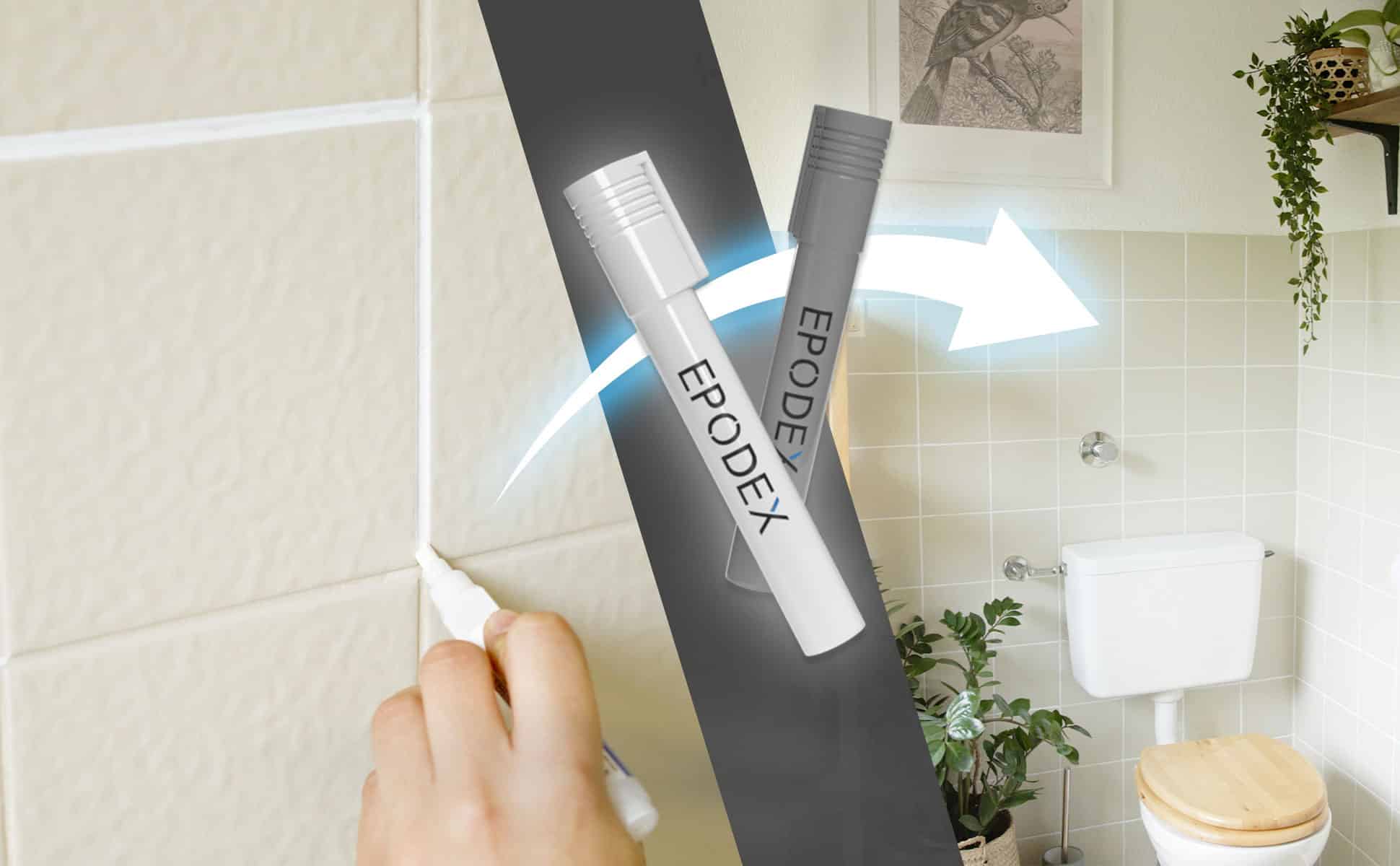 tile grout pen gray white 1